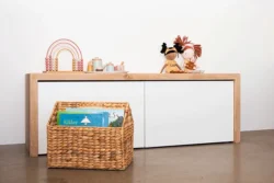 Ikea Besta meubel met houten ombouw